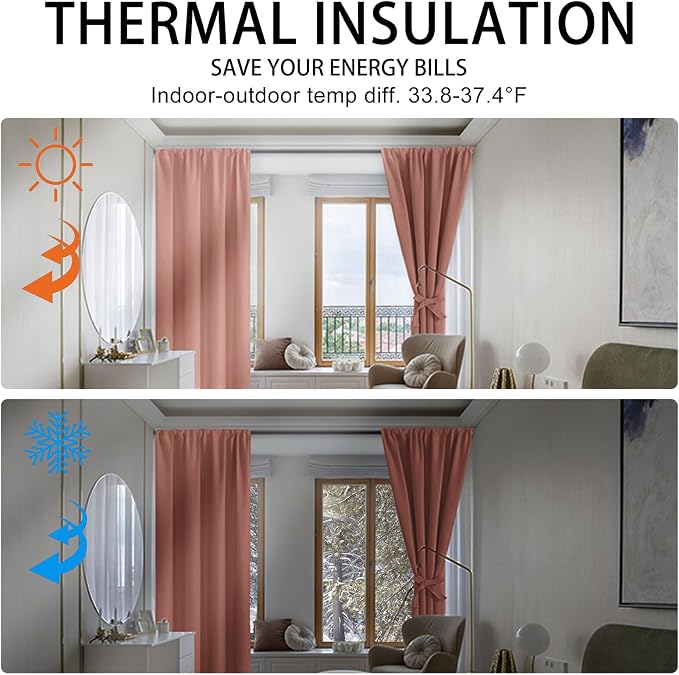 JIUZHEN Blackout Curtains for Bedroom - Image 6