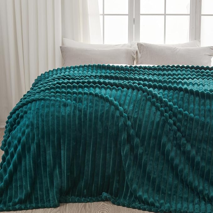 NEWCOSPLAY Super Soft Twin Blanket Dark Teal Premium Silky Flannel Fleece 3D - Image 9