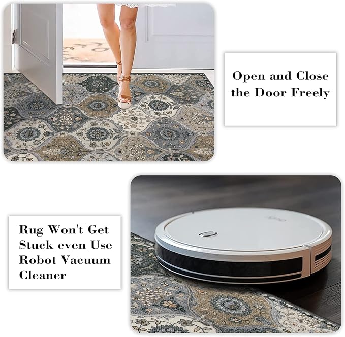 Lahome Moroccan Machine Washable Area Rugs, 4x6 Rug - Image 4