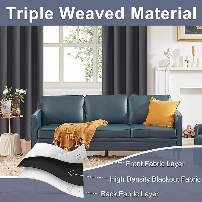JIUZHEN Short Blackout Curtains - Image 6