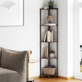 SUNMORY 5 Tier Corner Shelf Stand, Industrial 65" Corner Shelves Display Shelf by SUNMORY