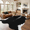 BENRON Premium Cowhide Rug Black, Faux Cow Hide Rugs by BENRON