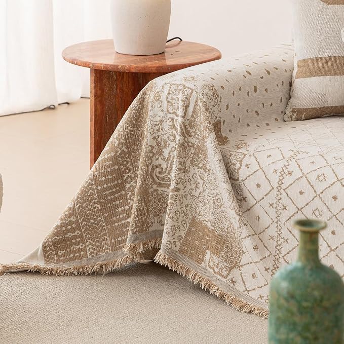 ROOMLIFE Boho Khaki Couch Covers - Image 8