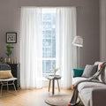 MIULEE White Sheer Curtains 90 inches Long Window Curtains 2 Panels Solid Color by MIULEE
