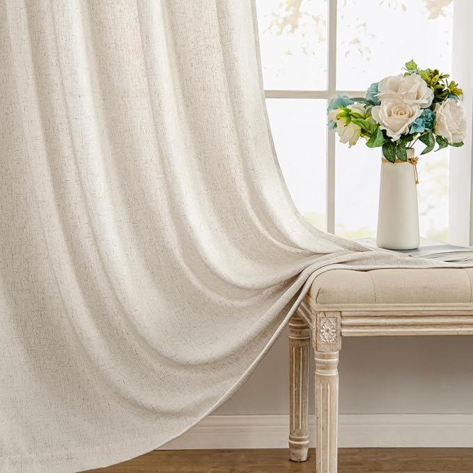 MIULEE Non-See-Through Privacy Curtains 2 Panels, Light Filtering Window - Image 9