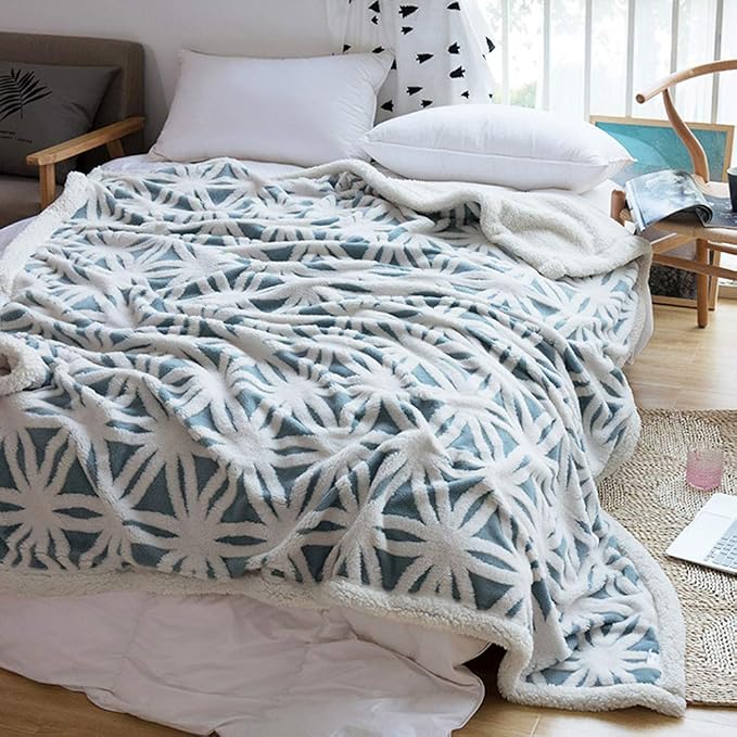 LOMAO Sherpa Fleece Blanket for Mom Cozy Soft Throw Blanket for Women Men - Image 5