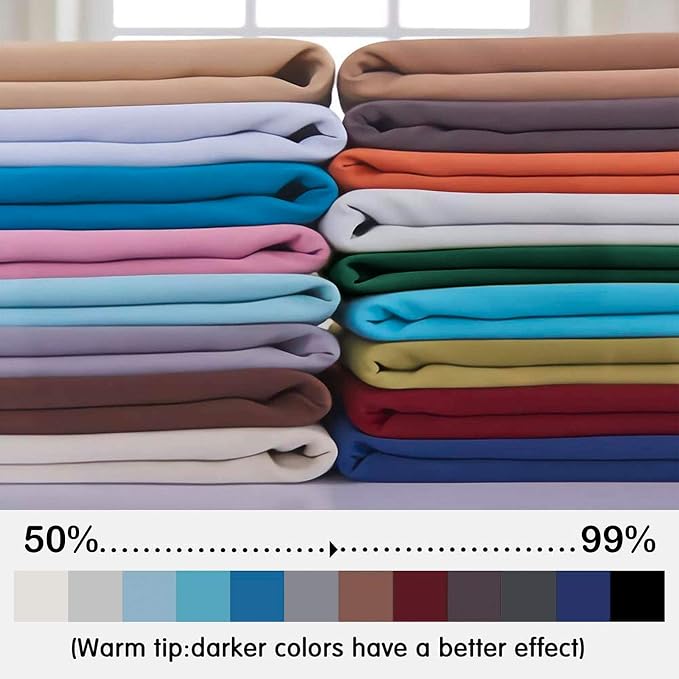 Yakamok Blackout Curtains Room Darkening Thermal Insulated Grommet top Window - Image 3