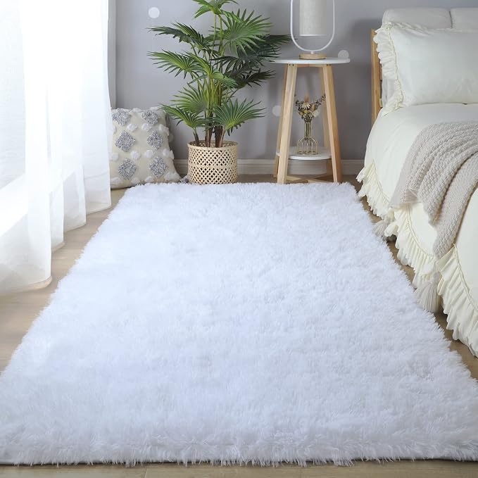 CAIYUECS Shag Area Rug, Indoor Ultra Soft Fluffy Plush Rugs - Image 3
