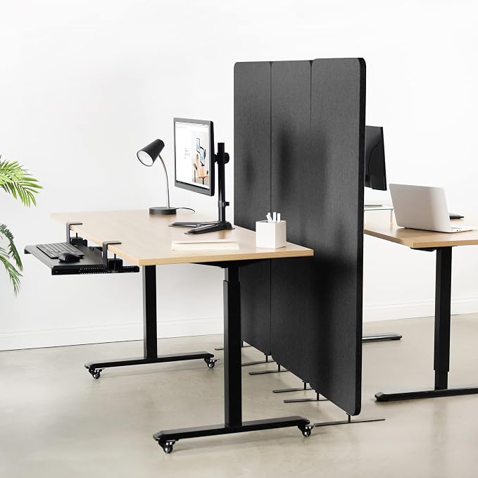 VIVO Freestanding 24 x 66 inch Privacy Panel, Cubicle Divider, Acoustic Wall - Image 6