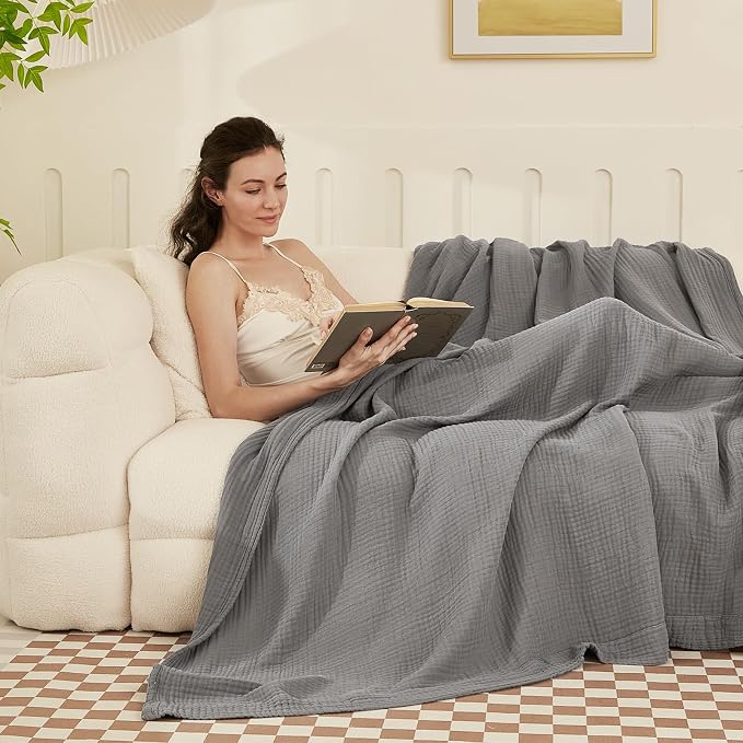 EMME Cotton Muslin Blanket King Size - Image 3