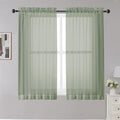 OWENIE Sheer Curtains Sage Green, Light Filtering by OWENIE