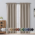 OVZME Stone Blackout Curtains for Bedroom 72 Inch Length 2 Panels Set, Solid by OVZME