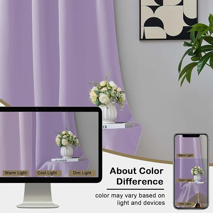 OVZME Lavender Blackout Curtains - Image 8