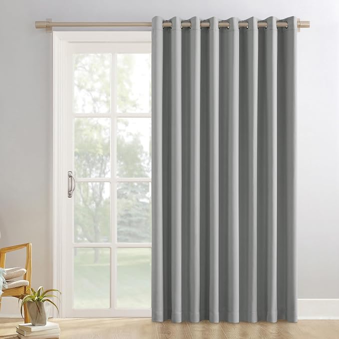 Sun Zero Easton Extra-Wide Blackout Grommet Sliding Patio Door Curtain Panel by SunZero%E2%84%A2