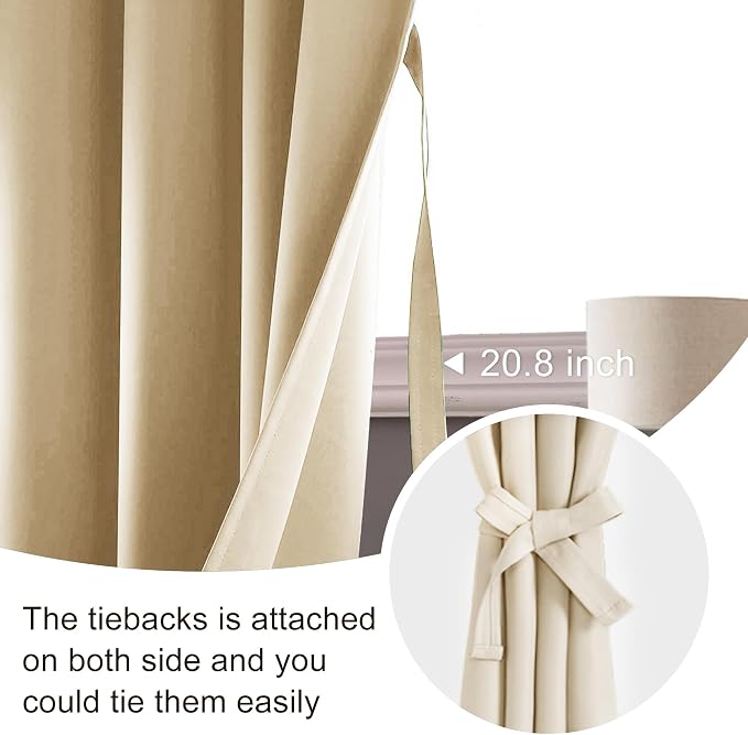 JIUZHEN Blackout Curtains for Bedroom - Image 6