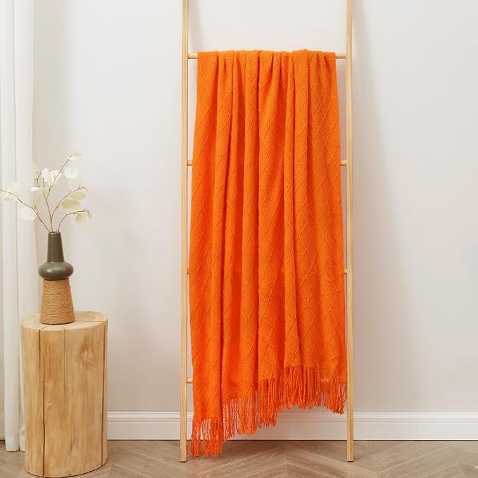 inhand Fall Throw Blanket Burnt Orange Halloween Decor - Image 4