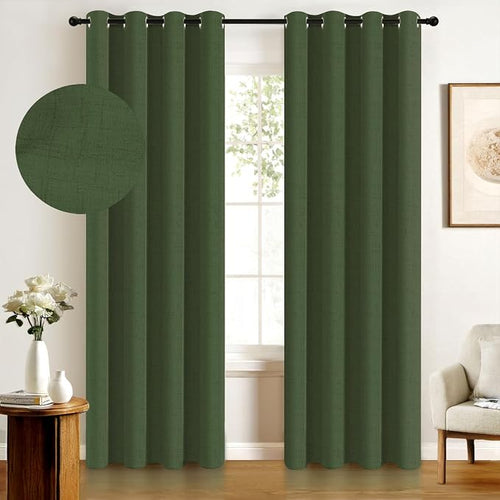 100% Blackout Shield Linen Blackout Curtains by 100BlackoutShield