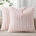 Pallene Faux Fur Plush Throw Pillow Covers 16x16 Set of 2, Luxury Soft Fluffy by PALLENE