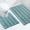 Turquoize Chenille Bathroom Rugs Set Non-Slip Bath Mats by Turquoize
