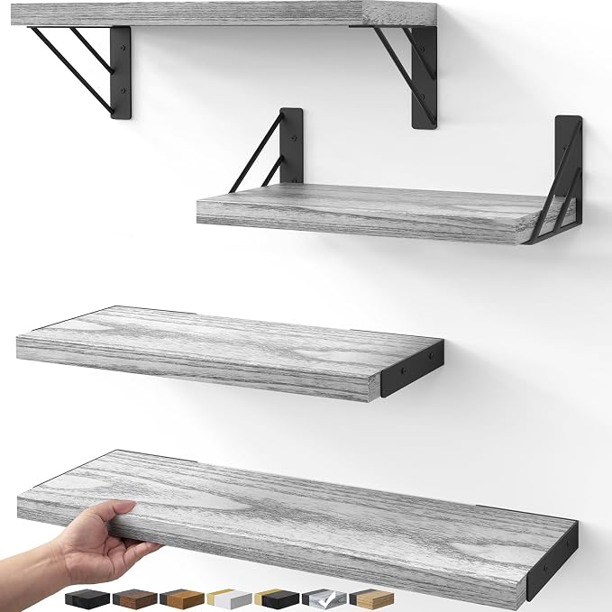 BAYKA Wall Shelves for Bedroom Decor, Floating Shelves for Living Room Kitchen by Bayka