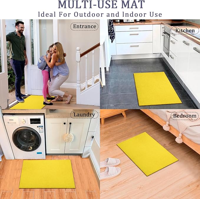 AAZZKANG Yellow Door Mats 2 Pack Multipurpose Utility Mats - Image 6