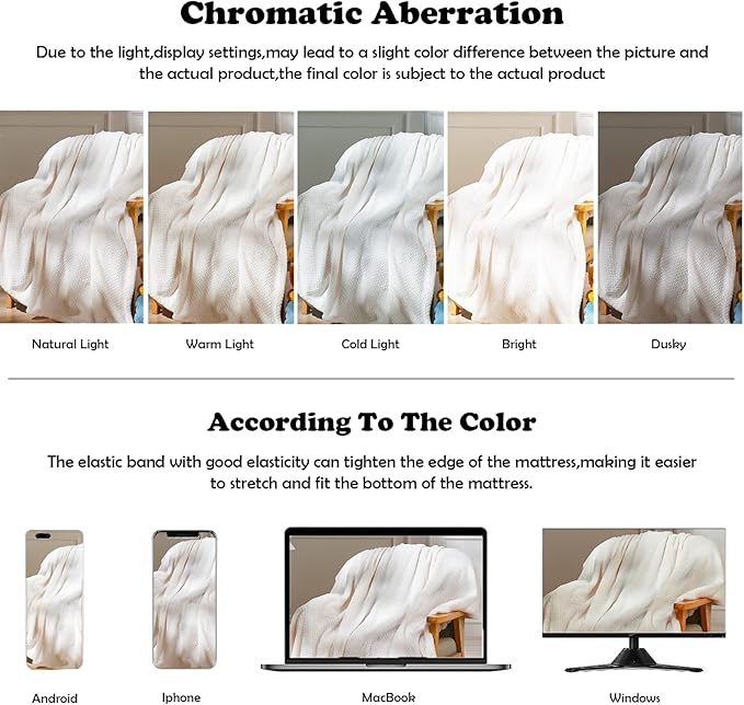 NEWCOSPLAY Super Soft Twin Blanket Ivory Premium Silky Flannel Fleece Leaves - Image 6