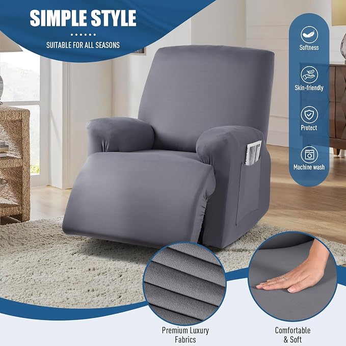 TAOCOCO Stretch Recliner Couch Covers 3-Pieces Style Recliner Chair Covers - Image 3