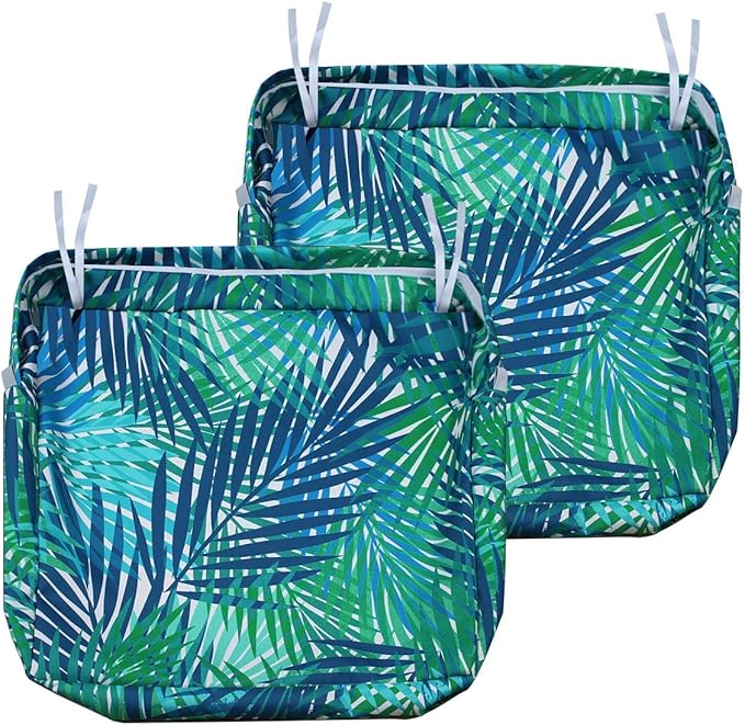 NettyPro Patio Cushion Covers Replacement 2 Pack Water Repellent UV Resistant by NettyPro