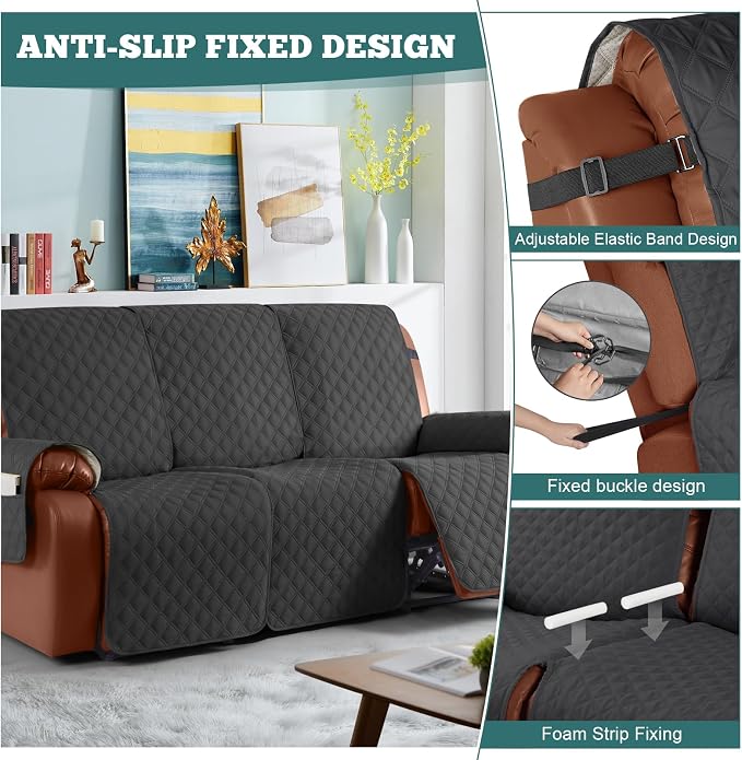 Ruaozz Waterproof Recliner Sofa Covers, 1-Piece Couch Covers - Image 6