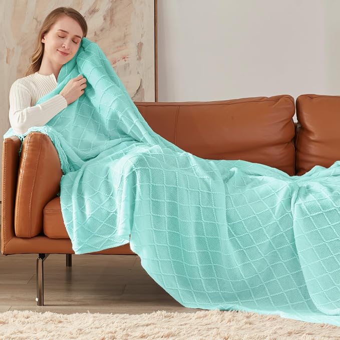 inhand Knitted Throw Blanket for Couch and Bed, Soft Living Room Home Decor - Image 3