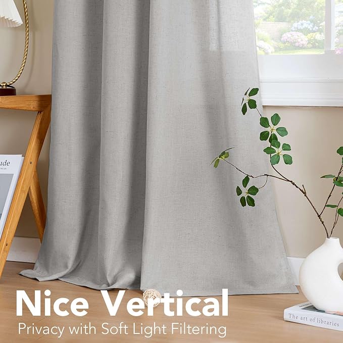 H.VERSAILTEX 2 Pack Ultra Luxurious Solid High Woven Linen Elegant Semi Sheer - Image 7