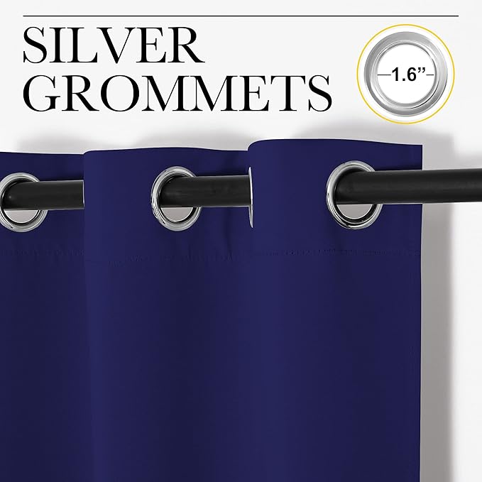 NICETOWN Window Treatment Energy Saving Thermal Insulated Solid Grommet - Image 3