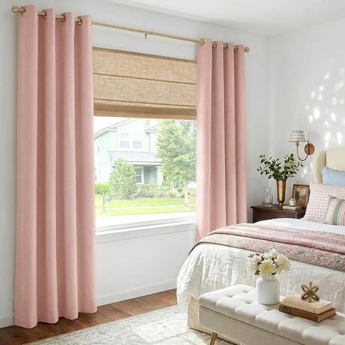 100% Blackout Shield Linen Blackout Curtains - Image 2