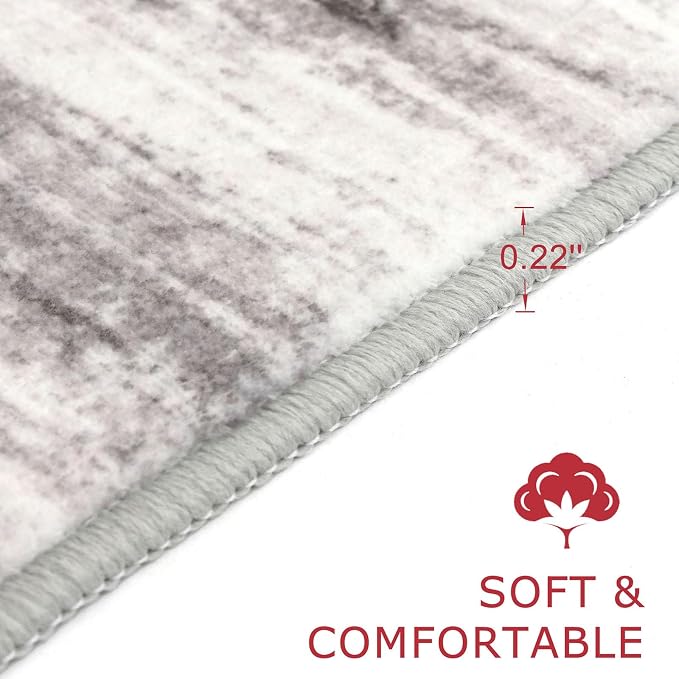 KOZYFLY Modern Abstract Washable Long Runner Rug 2.6x18 Hallway Rug Runner - Image 2
