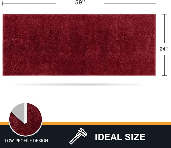 PURRUGS Dirt Trapping Door Mat 24" x 59", Non-Slip Machine Washable Entryway Rug - Image 2