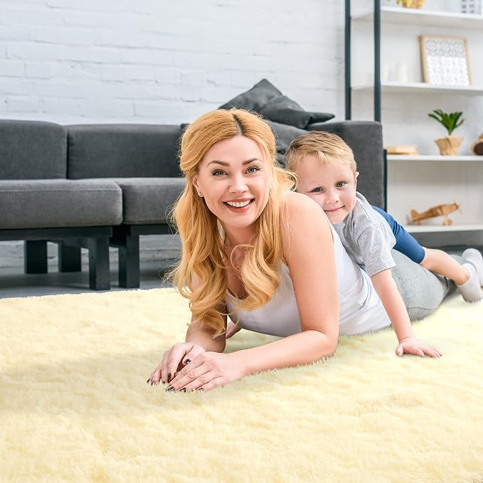 Merelax Modern Soft Fluffy Large Shaggy Rug - Image 6
