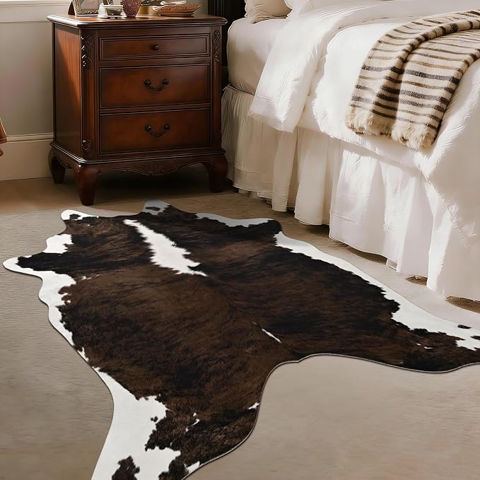 BENRON Premium Cowhide Rug, Faux Cow Hide Rugs by BENRON