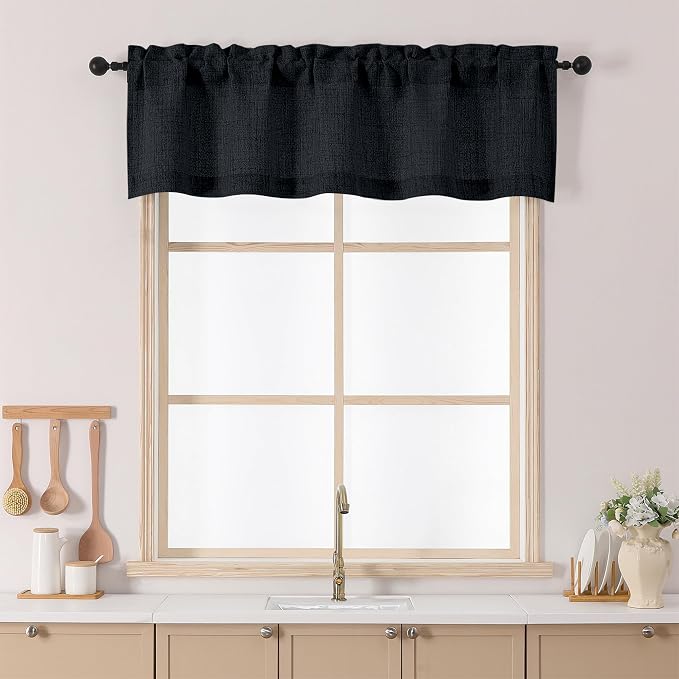 Chyhomenyc Black Valance for Windows by Chyhomenyc