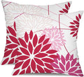 DFXSZ Shades of Pink Floral Pillow Covers 18x18 Set of 2 Outdoor Waterproof by DFXSZ