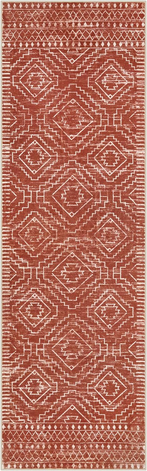 Wonnitar Moroccan 2'6"x8' Hallway Runner Rug, Washable Long Farmhouse Laundry - Image 9