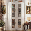 Armocity Corner Bookcase with Doors, 6-Tier Corner Book Shelf by Armocity