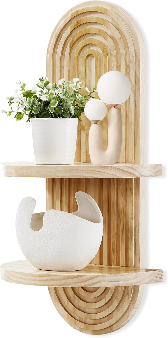 SweetSage Wooden Arched Wall Shelf by HOME