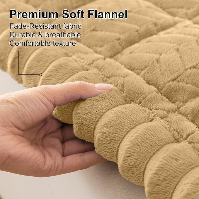 Smiry Non Slip Couch Covers for Dogs, Fuzzy Pet Couch Covers for 3 Cushion Sofa - Image 4