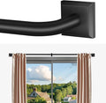Black Curtain Rods for Windows 48-90Inch Heavy Duty Wrap Around Blackout by RBYCOS