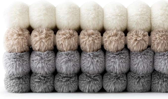 MIULEE Faux Fur Plush Decorative Throw Pillow Covers 18x18 Set of 4, Boho - Image 7