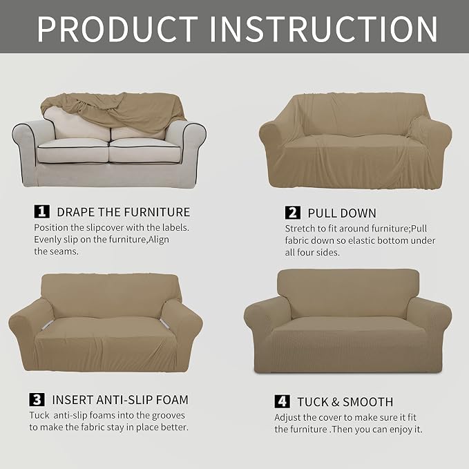 Easy-Going Stretch Chair Sofa Slipcover 1-Piece Couch Sofa Cover Furniture - Image 5