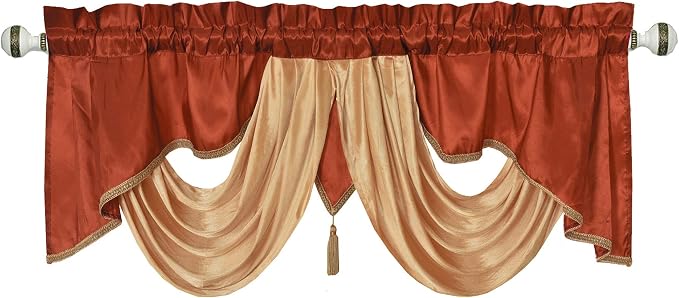 GOHD Golden Ocean Home Decor Valarie Fancy Window Valance. 54 x 18 inches. by GOHDGoldenOceanHomeDecor