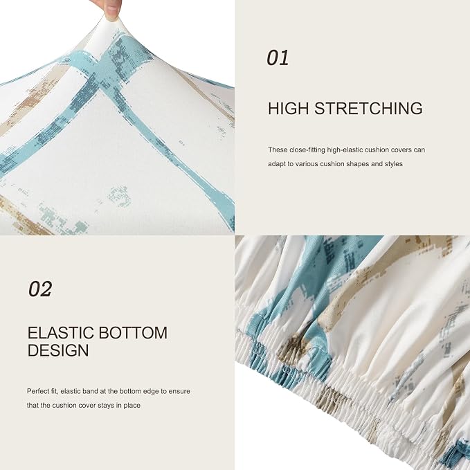 SearchI Stretch Printed Sofa Couch Cushion Covers Replacement Chair Cushion - Image 5