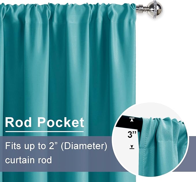 JIUZHEN Blackout Curtains for Bedroom - Image 2