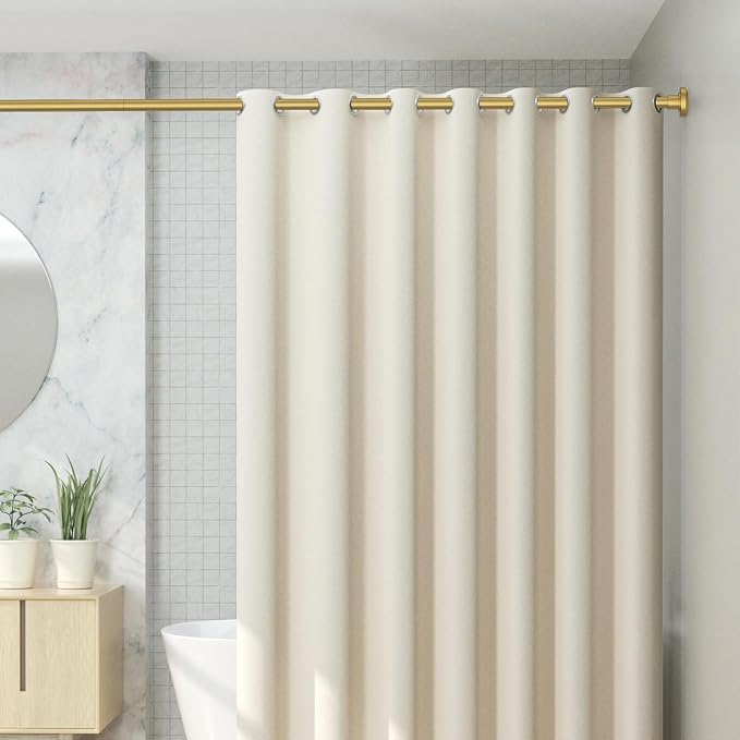 CorkLatta Gold Shower Curtain Rod 31 to 80 Inch, 1 Inch Diameter Adjustable - Image 7
